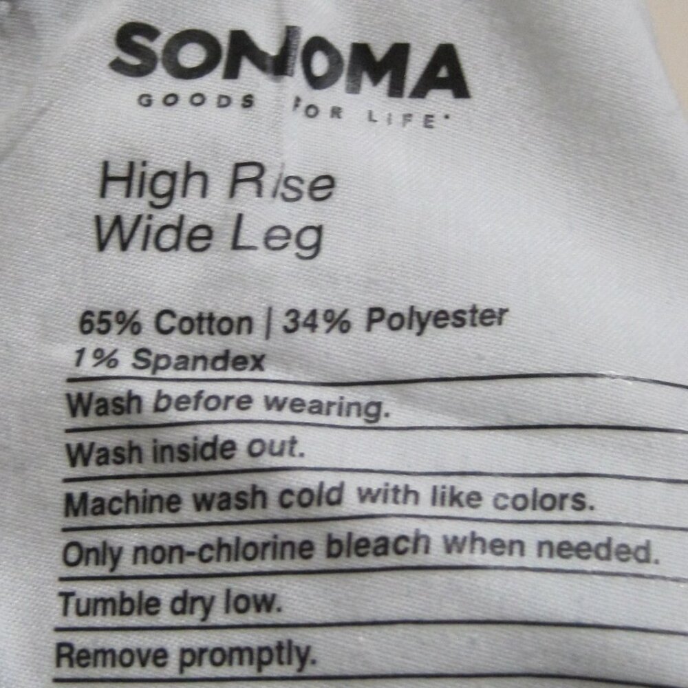 NWOT Sonoma Goods for Life Stylish Blue Wide Leg Jeans for Women - Picture 7 of 7